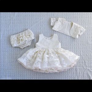 White lace handmade dress